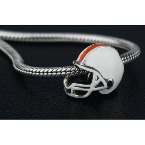 OHM Beads Football Helmet (Retired) (DG-1000)  sterling-silver Bead The Alternative Bead