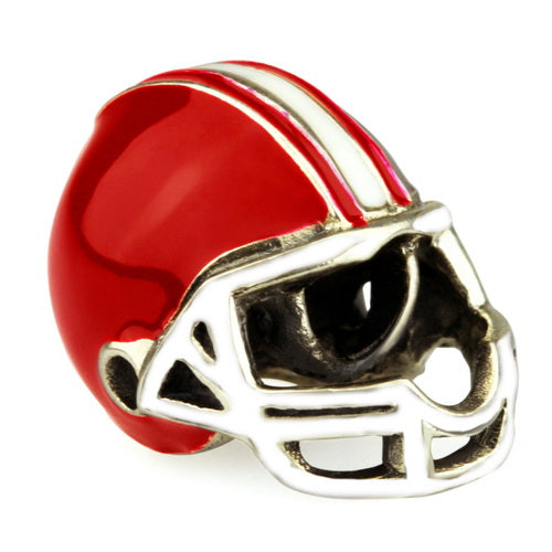 OHM Beads Football Helmet (Retired) (DG-1000)  sterling-silver Bead The Alternative Bead