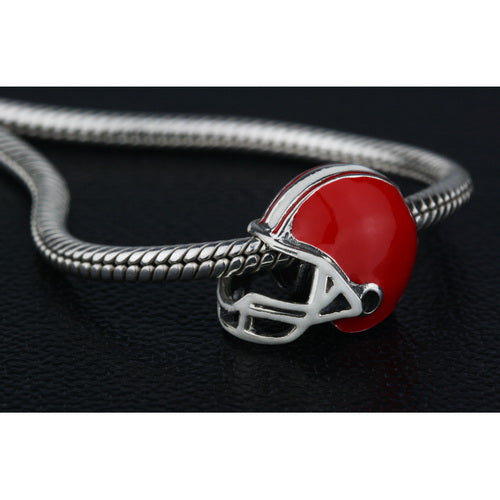 OHM Beads Football Helmet (Retired) (DG-1000)  sterling-silver Bead The Alternative Bead