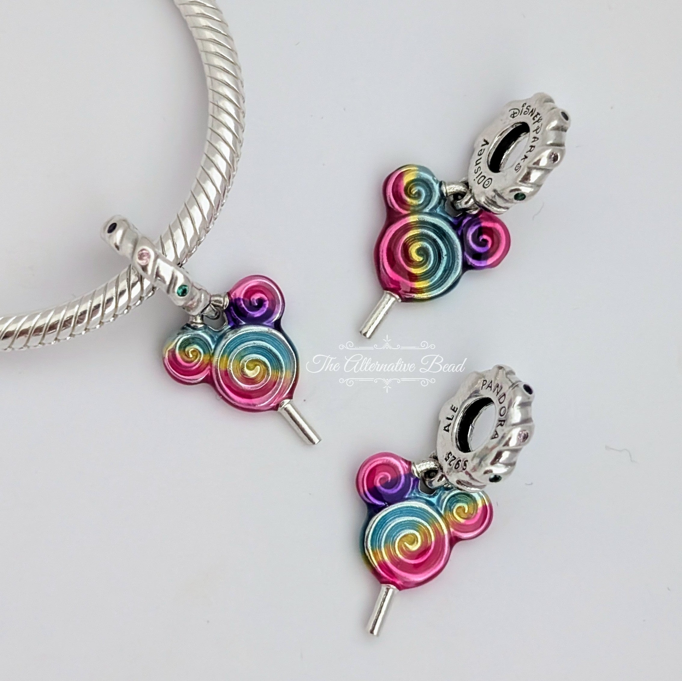 Disney x Pandora Mickey Mouse Lollipop Dangle rainbow sterling-silver and enamel Dangle by The Alternative Bead. Your official Disney x Pandora Retailer from Germany