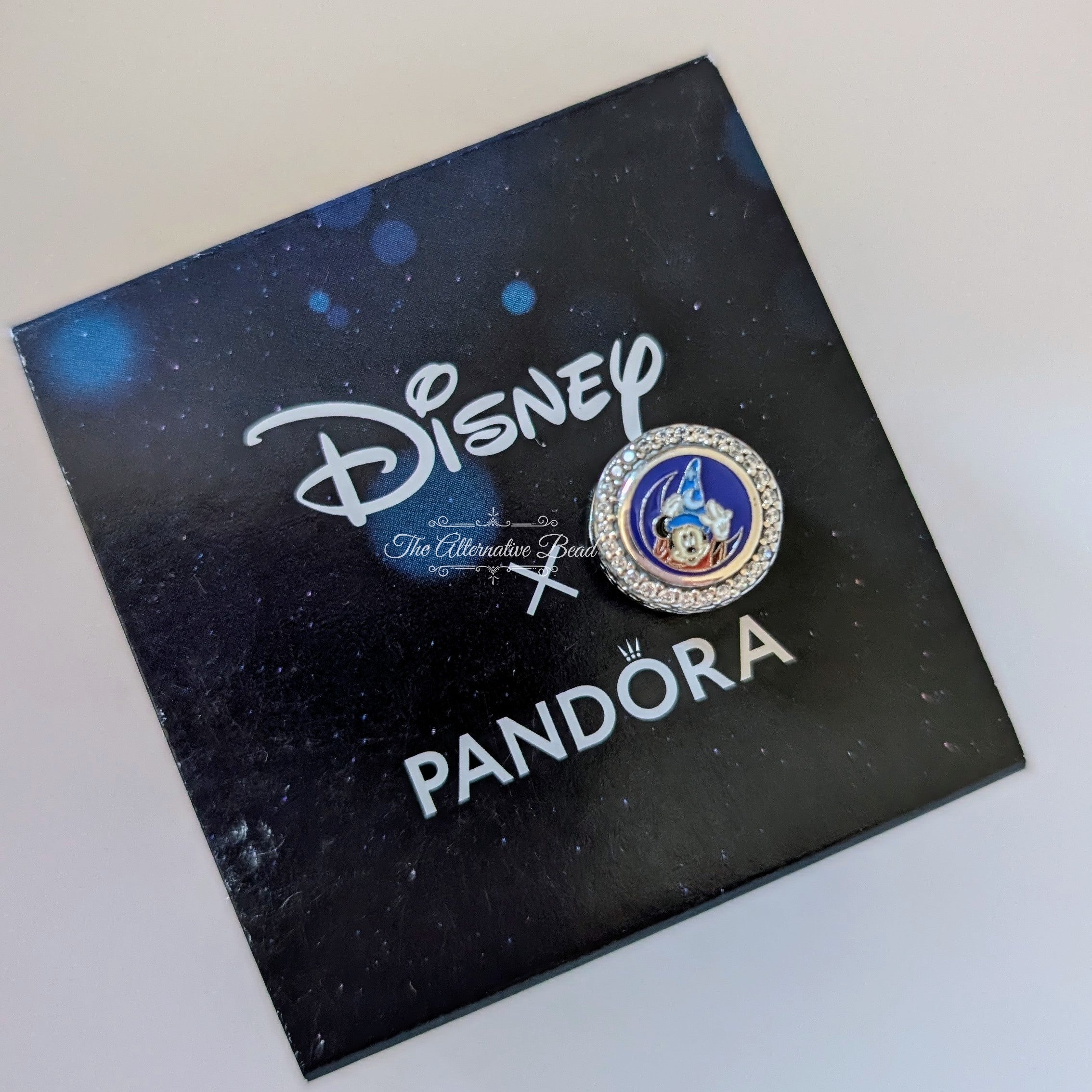 Disney x Pandora Mickey Mouse Fantasia D23 Event Engravable silver and blue sterling-silver and enamel Bead by The Alternative Bead. Your official Disney x Pandora Retailer from Germany