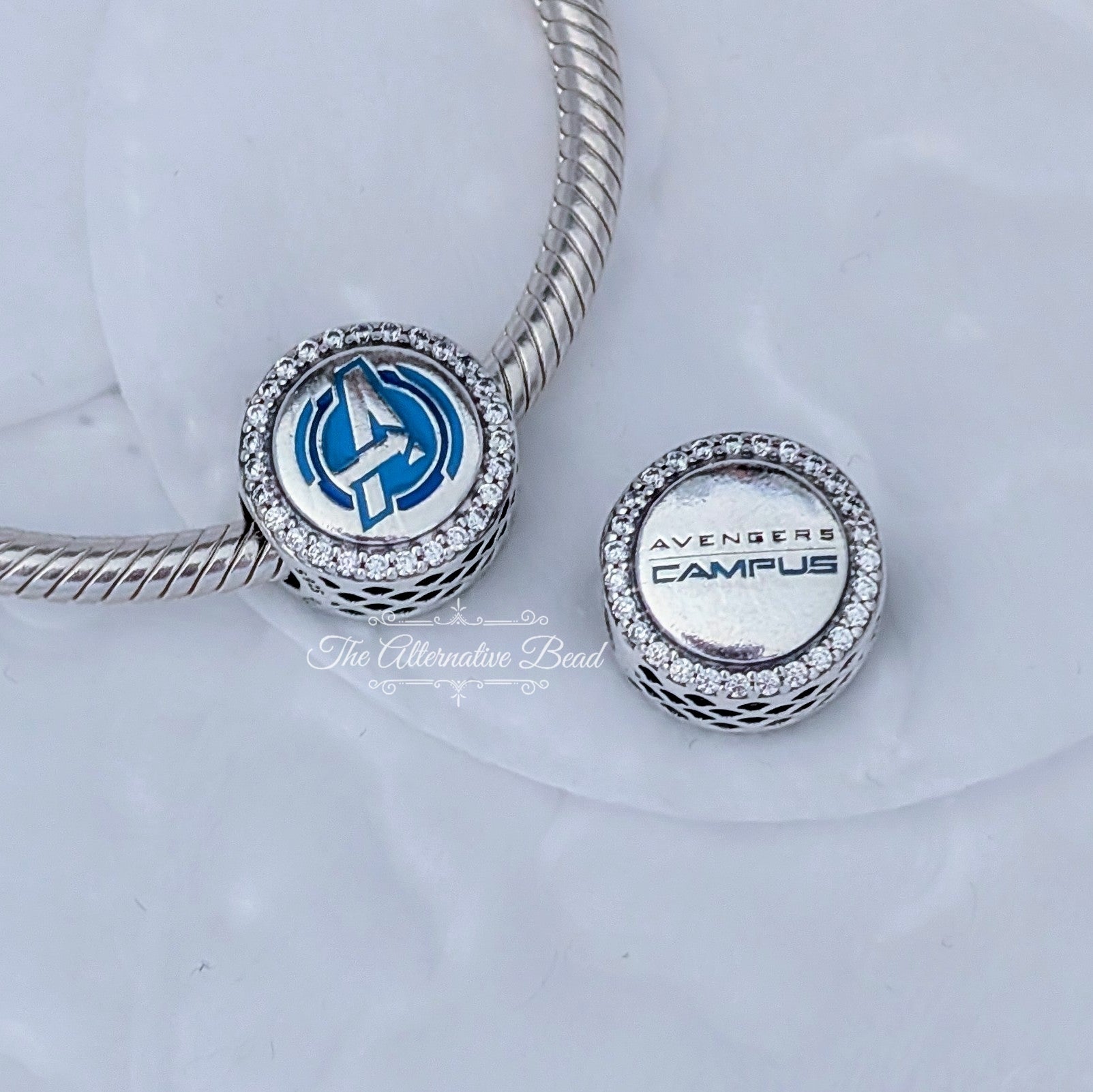 Marvel x Pandora Avengers Campus 1st Anniversary silver and blue sterling-silver and enamel Bead by The Alternative Bead. Your official Marvel x Pandora Retailer from Germany