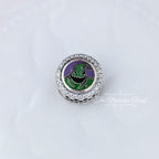 Disney x Pandora Oogie Boogie Engravable green and purple sterling-silver and enamel Bead by The Alternative Bead. Your official Disney x Pandora Retailer from Germany