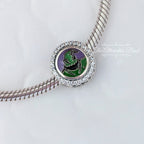 Disney x Pandora Oogie Boogie Engravable green and purple sterling-silver and enamel Bead by The Alternative Bead. Your official Disney x Pandora Retailer from Germany