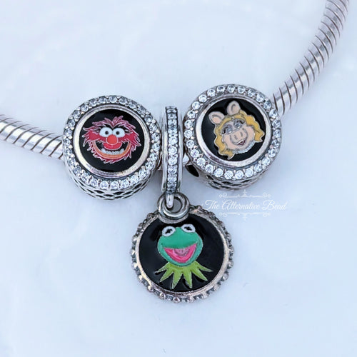 Disney x Pandora The Muppets Charms and Dangle Set silver and green and pink and red sterling-silver and enamel Collectors Set by The Alternative Bead. Your official Disney x Pandora Retailer from Germany