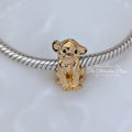 Disney x Pandora Simba Gold Plated Slide Charm gold sterling-silver and gold Bead by The Alternative Bead. Your official Disney x Pandora Retailer from Germany