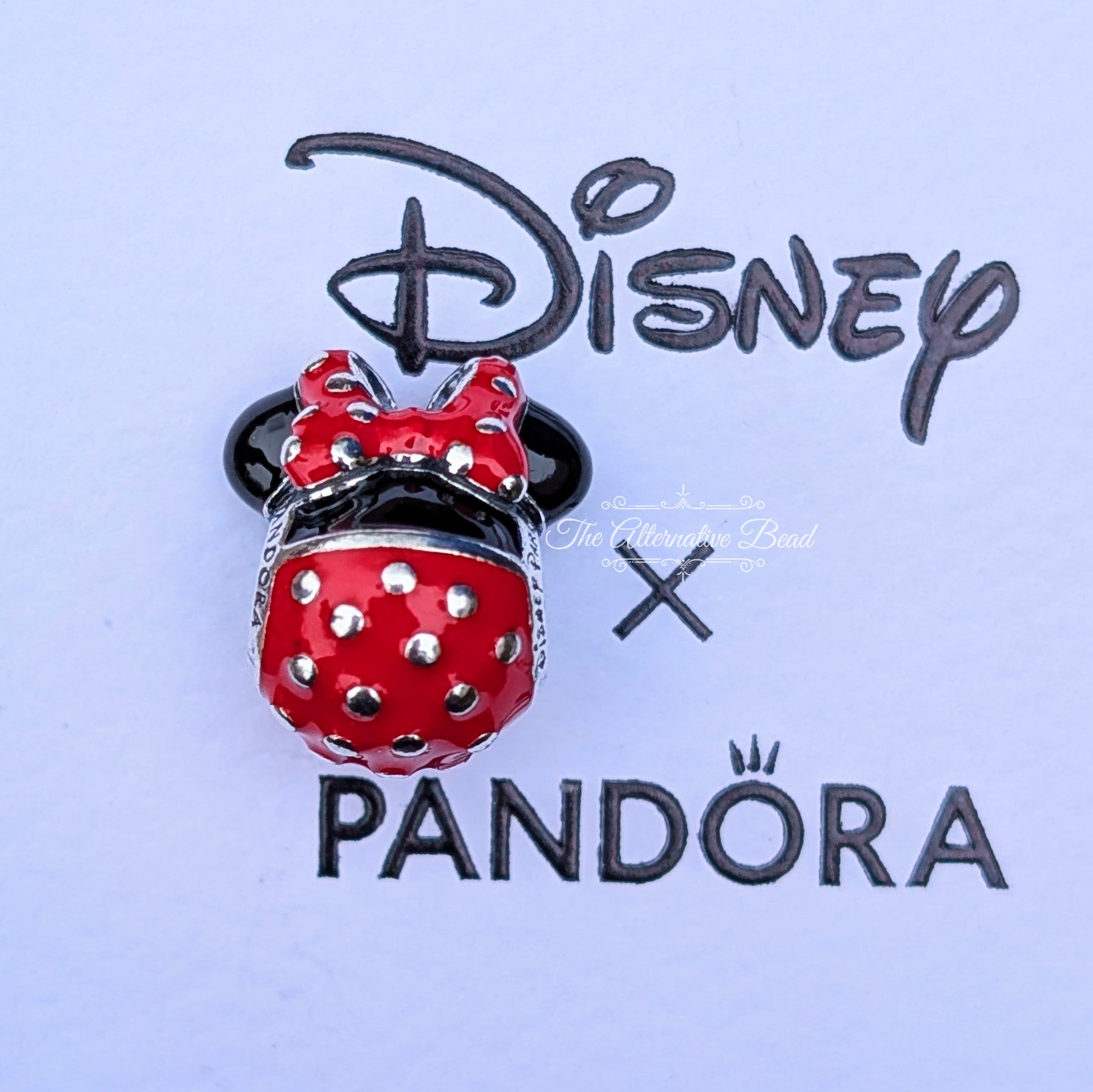 Disney x Pandora Minnie Mouse Icon red and black sterling-silver and enamel Bead by The Alternative Bead. Your official Disney x Pandora Retailer from Germany