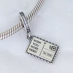 Disney x Pandora Disney Castle Postcard Wish You Were Here Dangle purple sterling-silver Dangle by The Alternative Bead. Your official Disney x Pandora Retailer from Germany