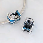 Disney x Pandora World of Frozen Anna & Elsa Sleigh blue sterling-silver and enamel Bead by The Alternative Bead. Your official Disney x Pandora Retailer from Germany