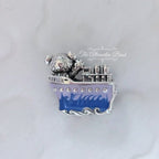 Disney x Pandora Duffy the Bear in Steamboat Willie silver and blue and purple sterling-silver and enamel Bead by The Alternative Bead. Your official Disney x Pandora Retailer from Germany