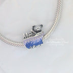 Disney x Pandora Duffy the Bear in Steamboat Willie silver and blue and purple sterling-silver and enamel Bead by The Alternative Bead. Your official Disney x Pandora Retailer from Germany