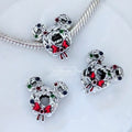 Disney x Pandora Mickey Mouse Christmas Wreath red and silver sterling-silver and enamel Bead by The Alternative Bead. Your official Disney x Pandora Retailer from Germany