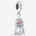 Disney x Pandora Beauty and the Beast Enchanted Rose Dangle silver and red and green sterling-silver Dangle by The Alternative Bead. Your official Disney x Pandora Retailer from Germany