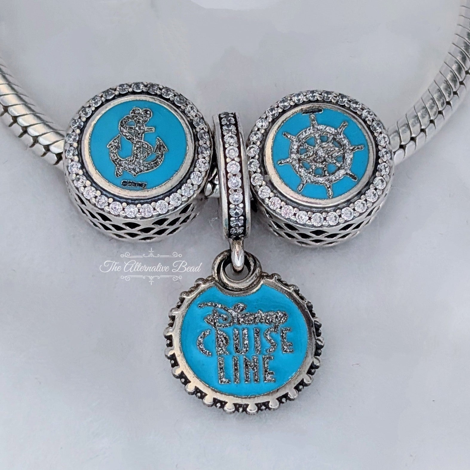 Disney x Pandora Disney Cruise Line 25th Anniversary Set silver and blue sterling-silver and enamel Collectors Set by The Alternative Bead. Your official Disney x Pandora Retailer from Germany