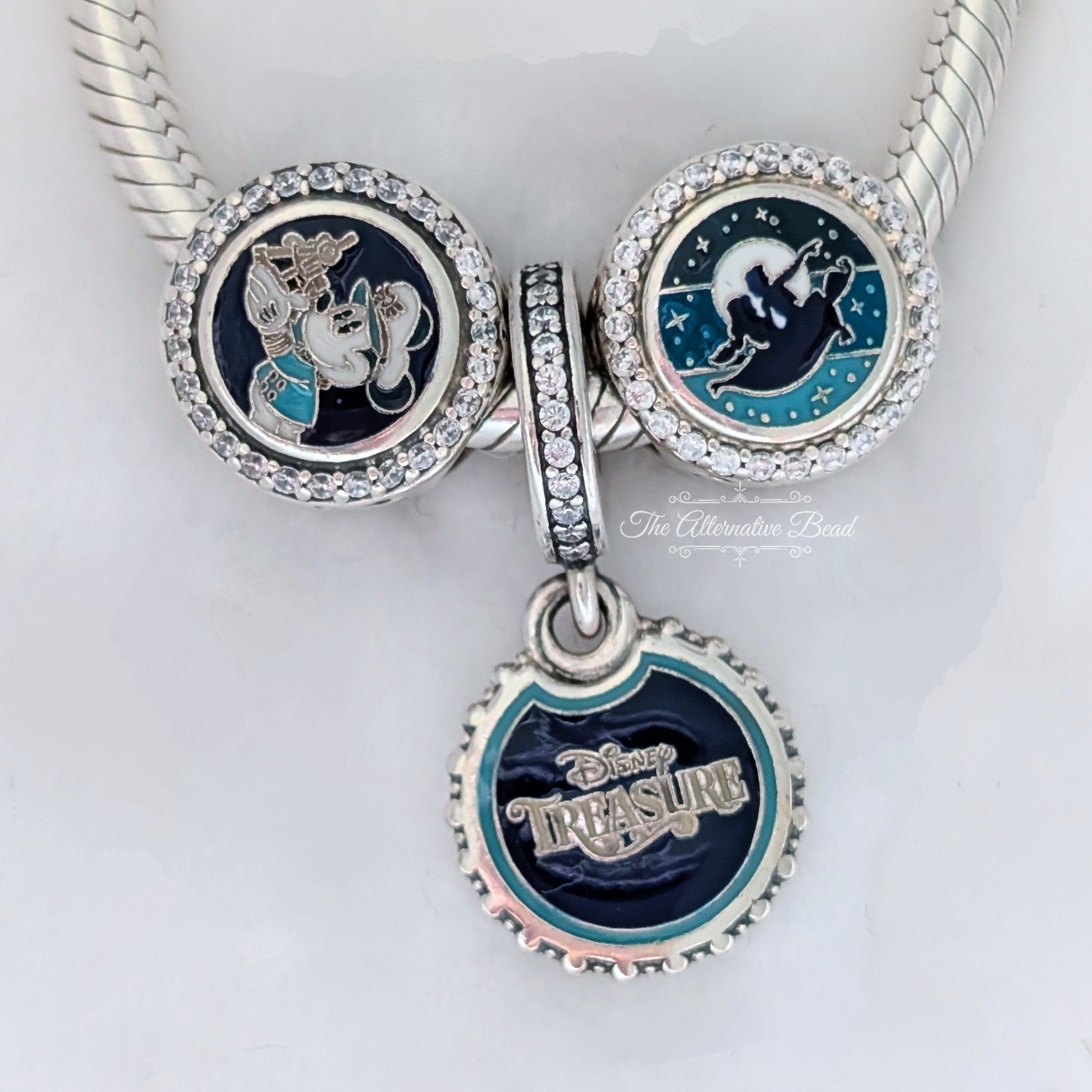 Disney x Pandora Disney Cruise Line Treasure Set silver and blue and gold sterling-silver and enamel Collectors Set by The Alternative Bead. Your official Disney x Pandora Retailer from Germany