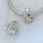 Disney x Pandora Disney 100th Anniversary Winnie the Pooh Lab-grown Diamond Charm (799359C01) silver and gold sterling-silver and gold Bead by The Alternative Bead. Your Jewelry Retailer from Germany