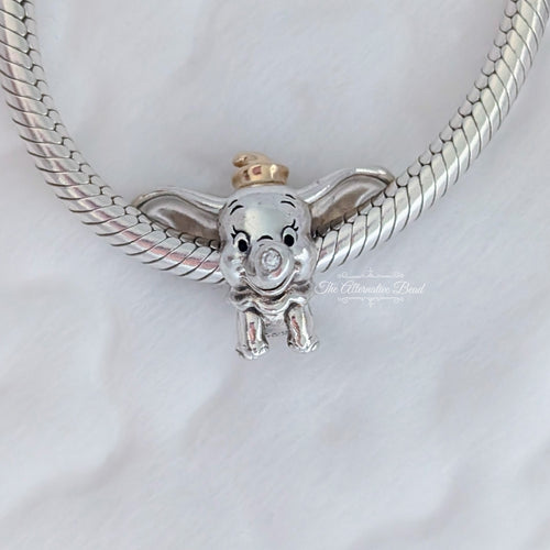 Disney x Pandora Disney 100th Anniversary Dumbo Lab-grown Diamond Charm (792748C01) silver and gold sterling-silver and gold Bead by The Alternative Bead. Your Jewelry Retailer from Germany