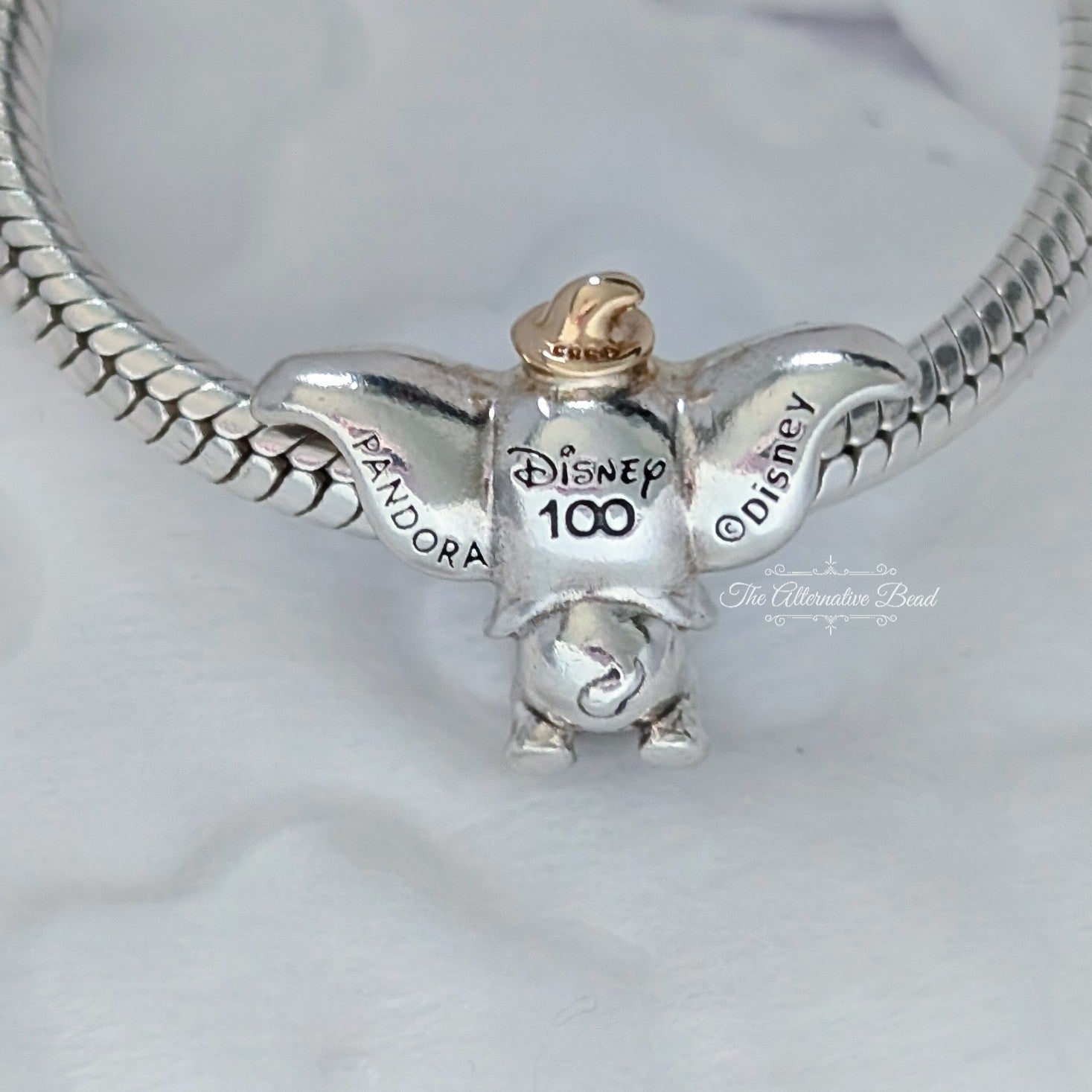 Disney x Pandora Disney 100th Anniversary Dumbo Lab-grown Diamond Charm (792748C01) silver and gold sterling-silver and gold Bead by The Alternative Bead. Your Jewelry Retailer from Germany