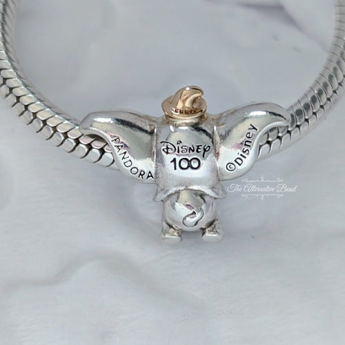Disney x Pandora Disney 100th Anniversary Dumbo Lab-grown Diamond Charm (792748C01) silver and gold sterling-silver and gold Bead by The Alternative Bead. Your Jewelry Retailer from Germany
