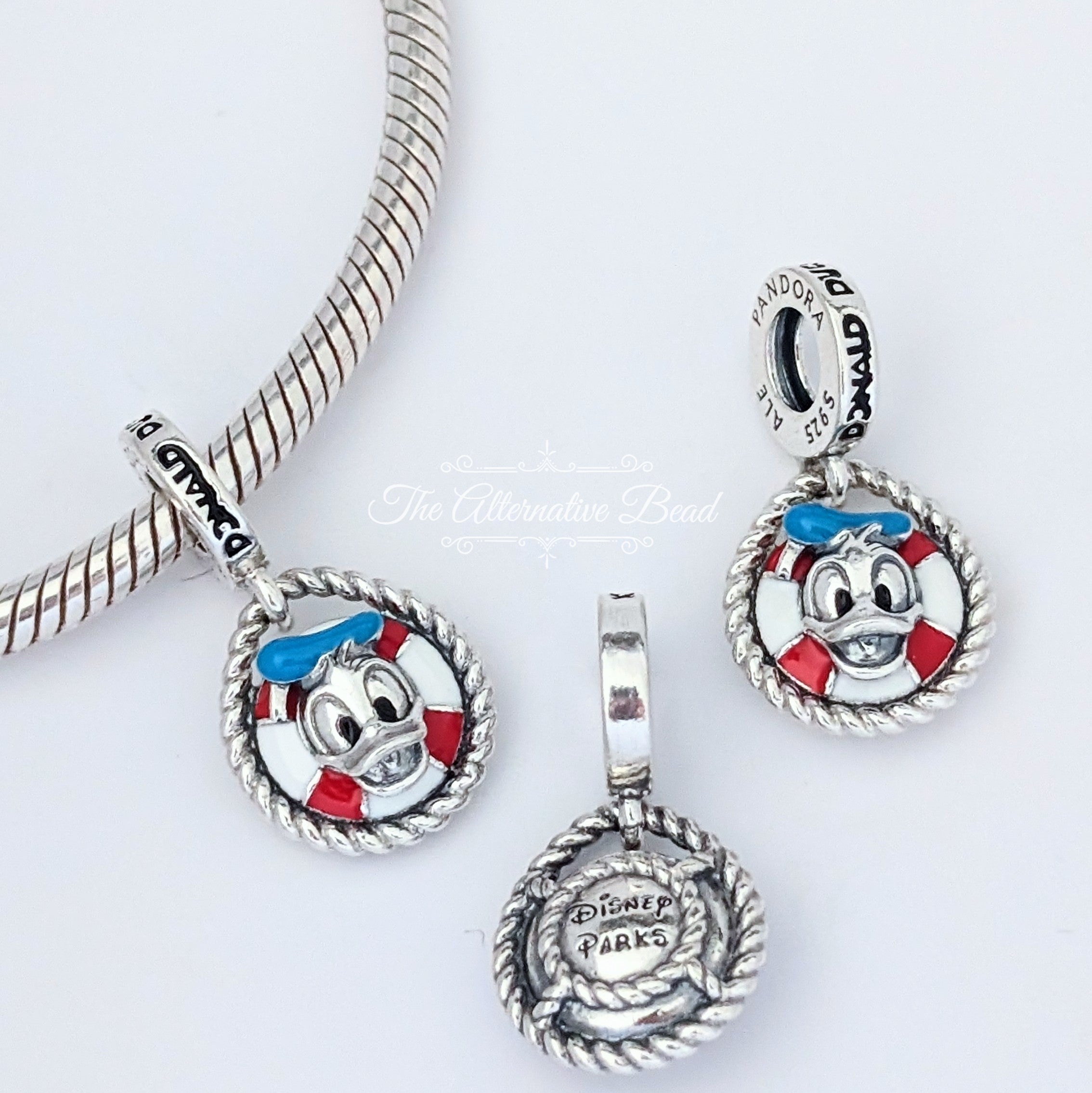 Disney x Pandora Donald Duck Dangle silver and red and blue and white sterling-silver Dangle by The Alternative Bead. Your official Disney x Pandora Retailer from Germany