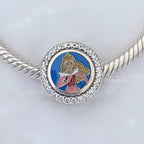 Disney x Pandora RunDisney 2025 Disneyland Princess Half Marathon 13.1k Sleeping Beauty silver and blue and pink sterling-silver and enamel Bead by The Alternative Bead. Your official Disney x Pandora Retailer from Germany