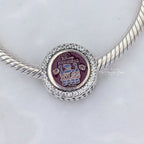 Disney x Pandora RunDisney 2025 Disneyland Princess Half Marathon 13.1k Sleeping Beauty silver and blue and pink sterling-silver and enamel Bead by The Alternative Bead. Your official Disney x Pandora Retailer from Germany