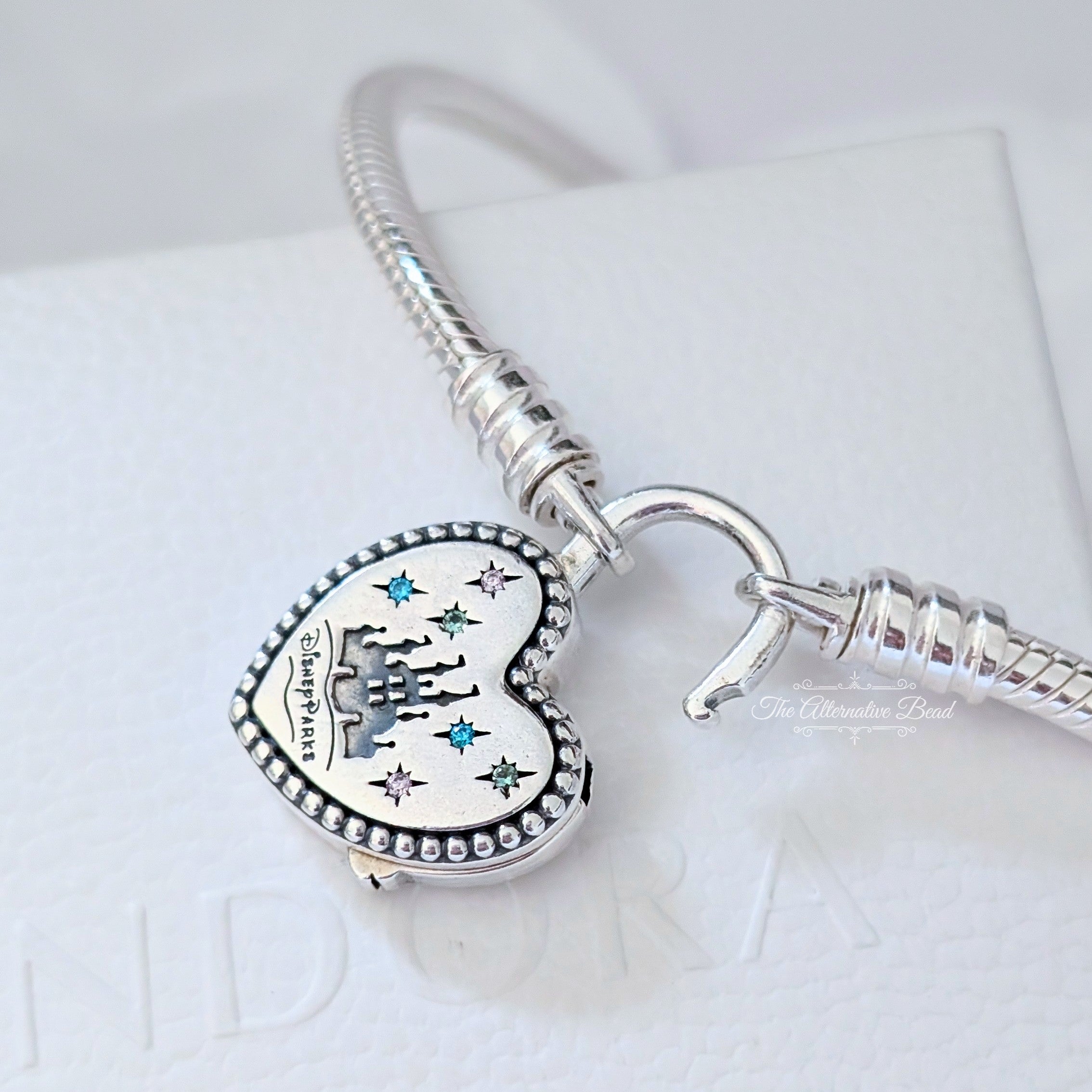 Disney x Pandora Fantasyland Castle Heart Bracelet (597993PCZMX)) silver sterling-silver Bracelet by The Alternative Bead. Your Jewelry Retailer from Germany