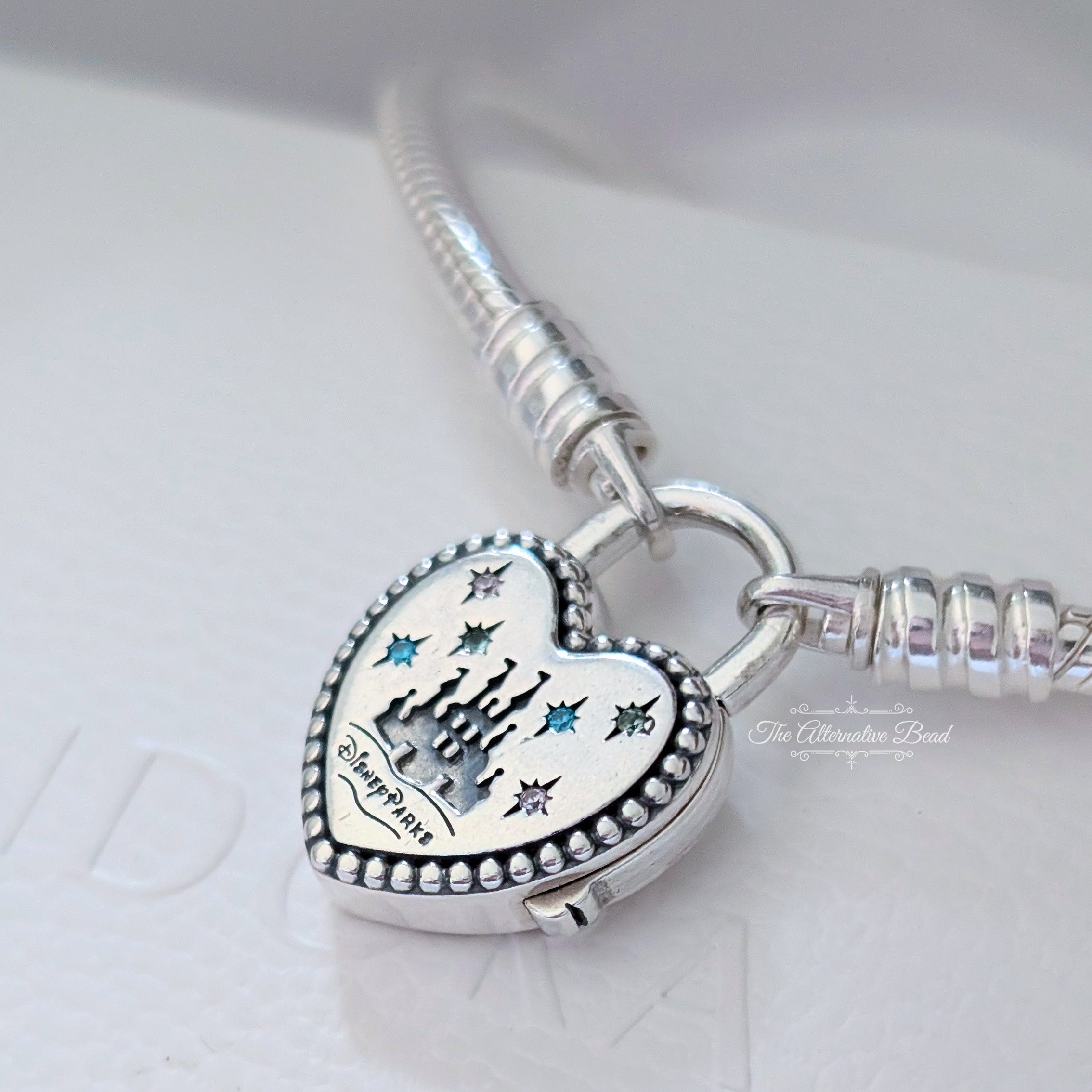 Disney x Pandora Fantasyland Castle Heart Bracelet (597993PCZMX)) silver sterling-silver Bracelet by The Alternative Bead. Your Jewelry Retailer from Germany