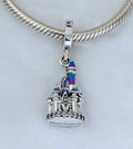 Disney x Pandora Cinderella Castle Magic Kingdom Dangle Charm silver and pink and blue sterling-silver and enamel Dangle by The Alternative Bead. Your official Disney x Pandora Retailer from Germany