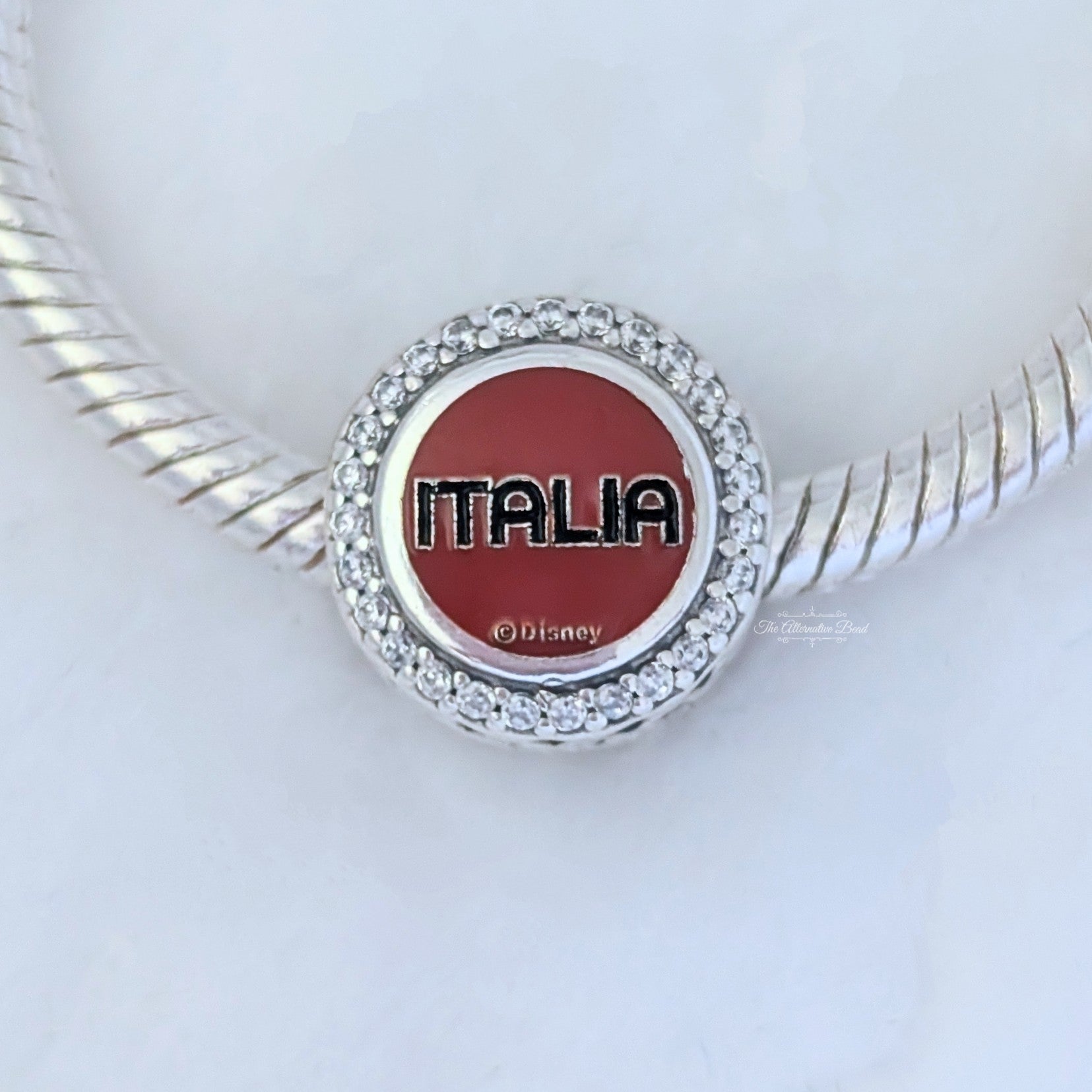 Disney x Pandora Mickey Mouse Italy (EPCOT World Showcase) silver and red sterling-silver and enamel Bead by The Alternative Bead. Your official Disney x Pandora Retailer from Germany