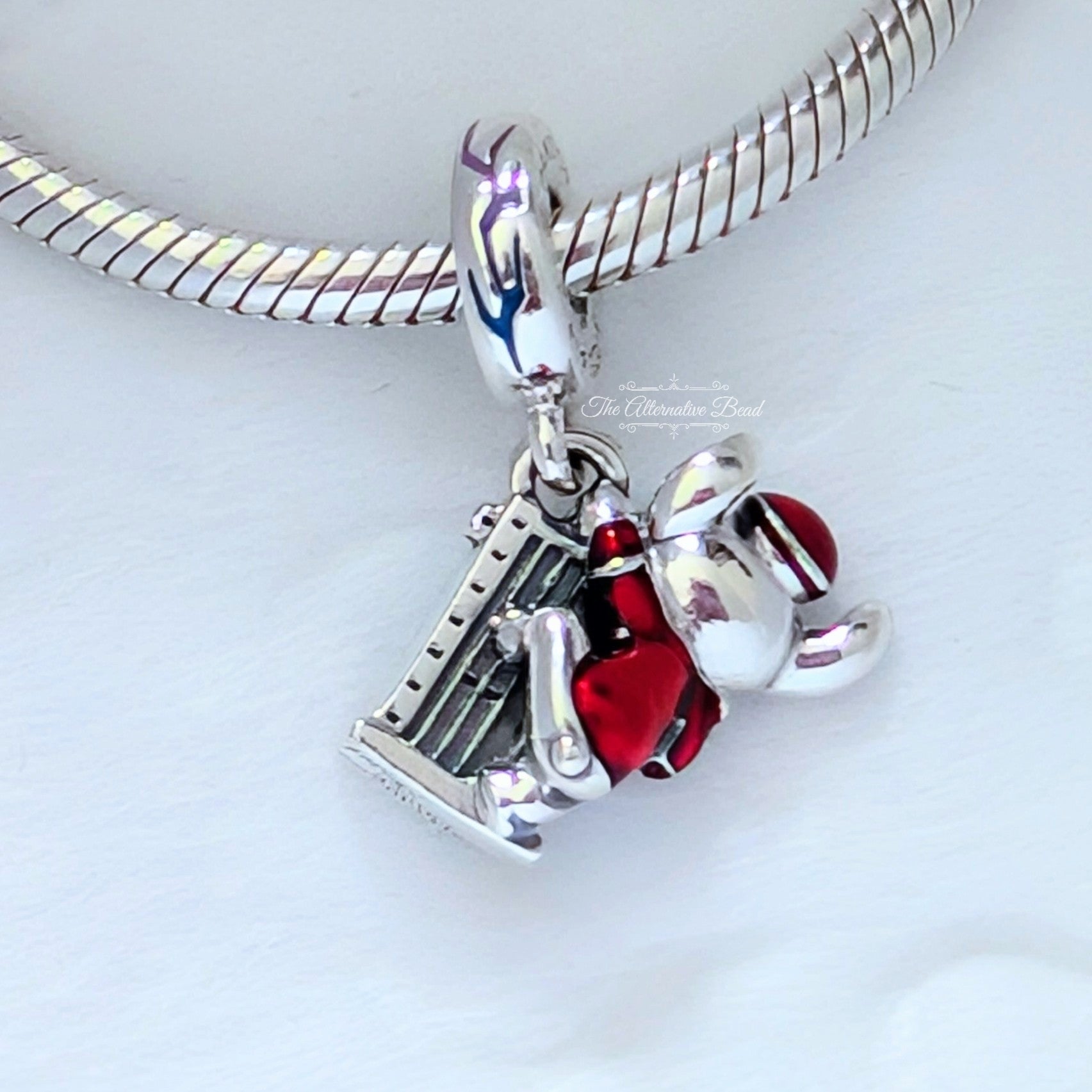 Disney x Pandora Stitch and The Hollywood Tower Hotel Dangle Charm silver and black and red sterling-silver Dangle by The Alternative Bead. Your official Disney x Pandora Retailer from Germany