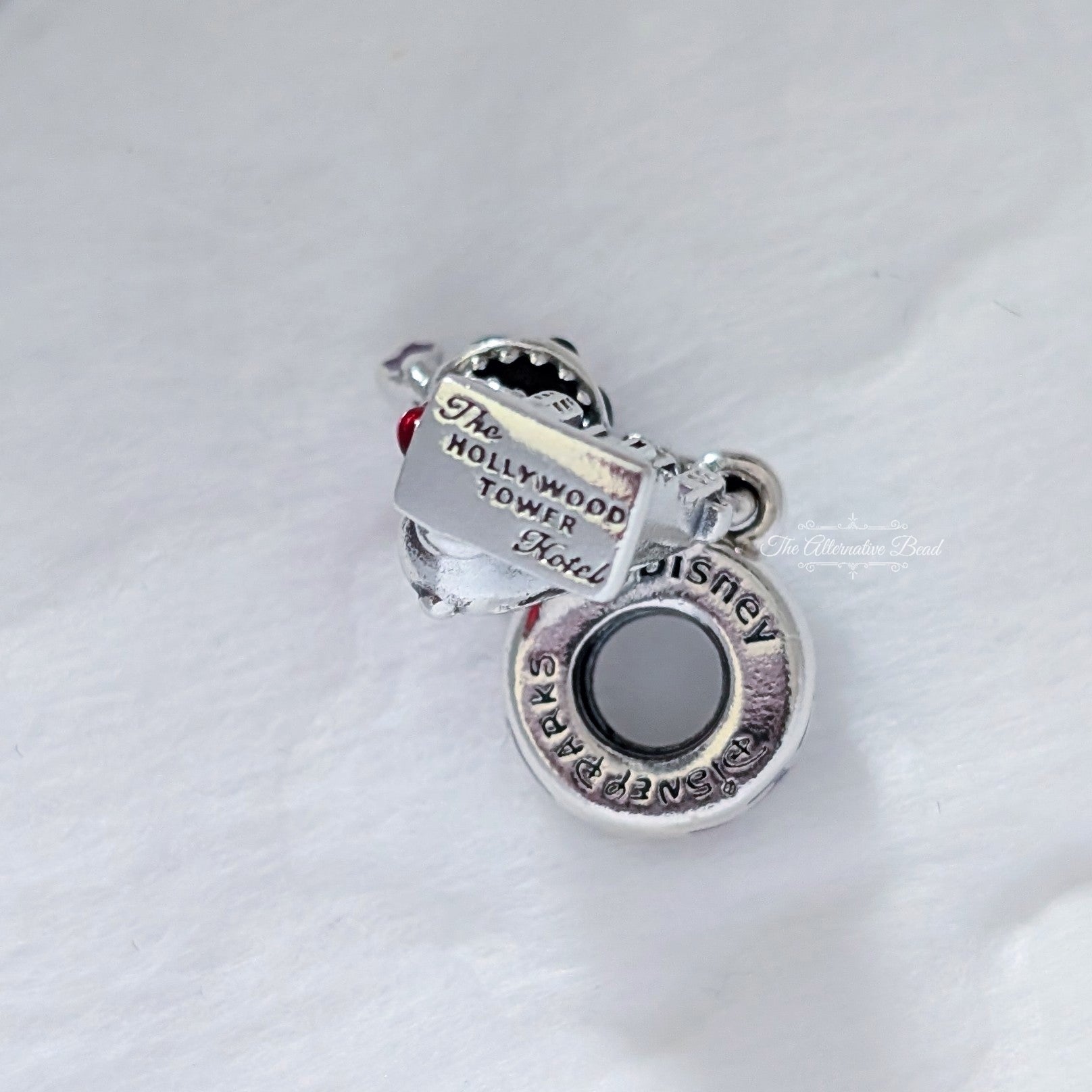 Disney x Pandora Stitch and The Hollywood Tower Hotel Dangle Charm silver and black and red sterling-silver Dangle by The Alternative Bead. Your official Disney x Pandora Retailer from Germany