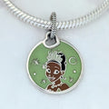 Disney x Pandora Princess Half Marathon Charm Run Disney Tiana 10k Pendant Dangle Charm silver and black and brown and green sterling-silver and enamel Dangle by The Alternative Bead. Your official Disney x Pandora Retailer from Germany