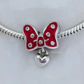 Disney x Pandora Disney Parks Minnie bow Charm silver and red sterling-silver and enamel Bead by The Alternative Bead. Your Jewelry Retailer from Germany