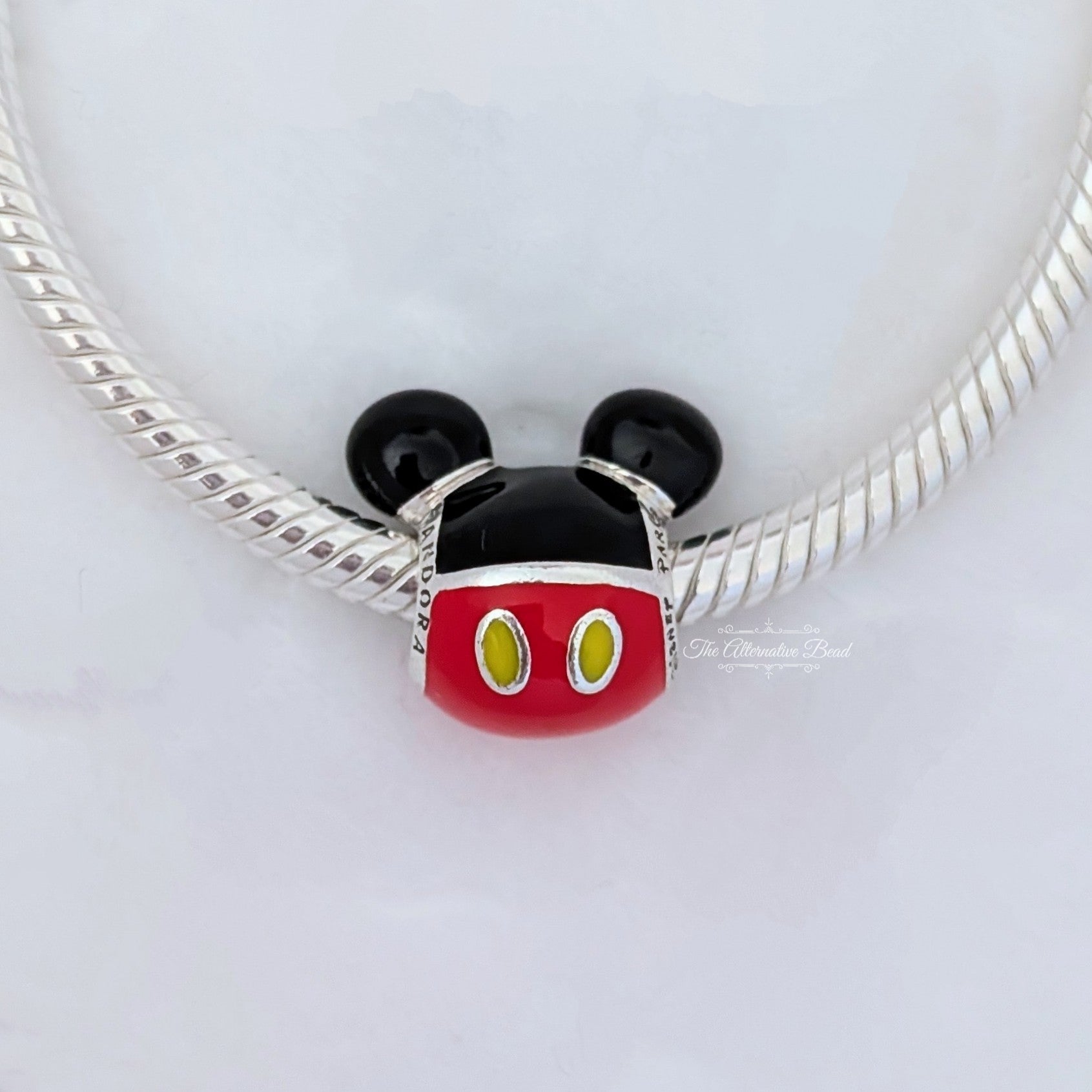 Disney x Pandora Mickey Mouse Icon red and black sterling-silver and enamel Bead by The Alternative Bead. Your official Disney x Pandora Retailer from Germany