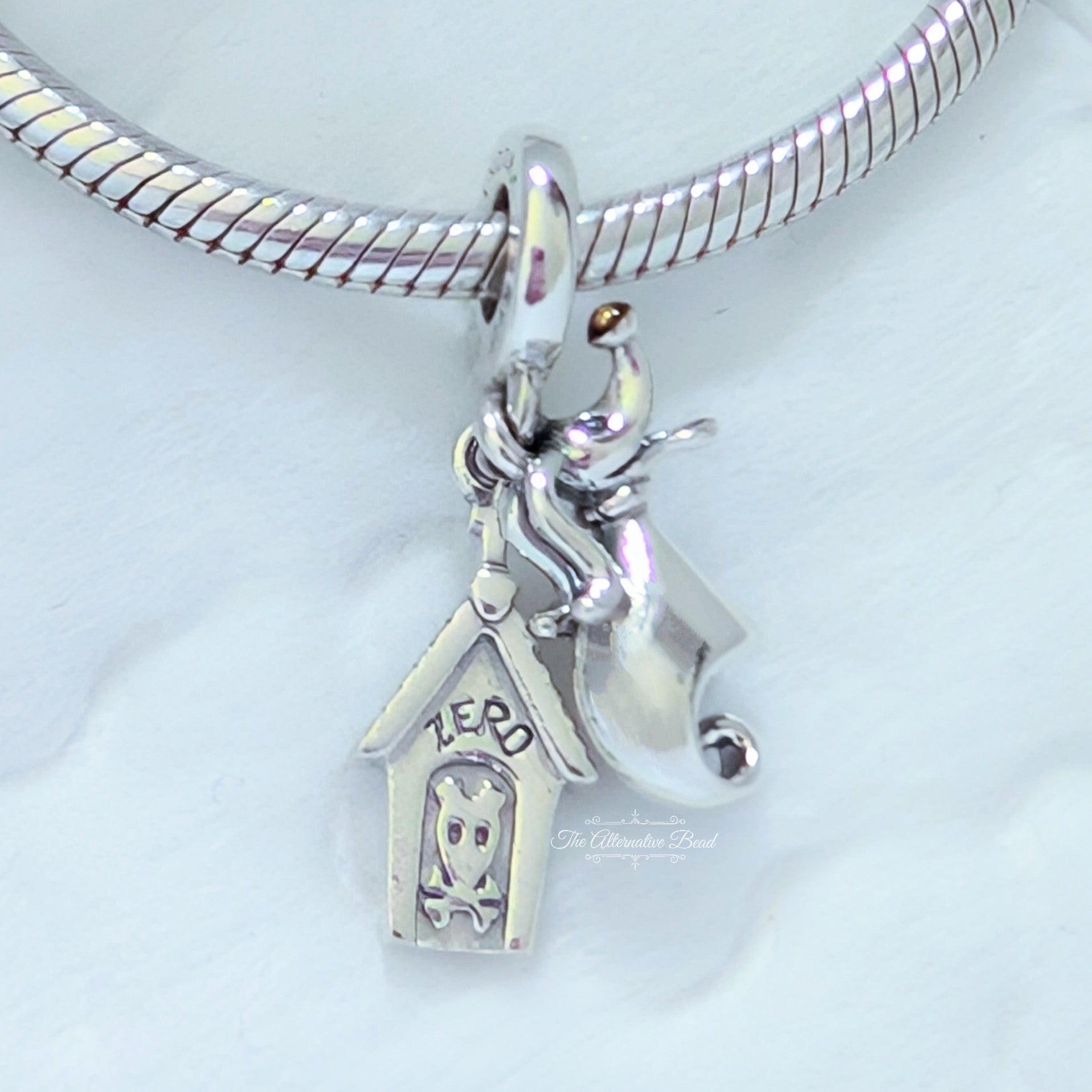 Disney x Pandora Zero - Night before Christmas Charm Dangle silver and orange sterling-silver Dangle by The Alternative Bead. Your official Disney x Pandora Retailer from Germany