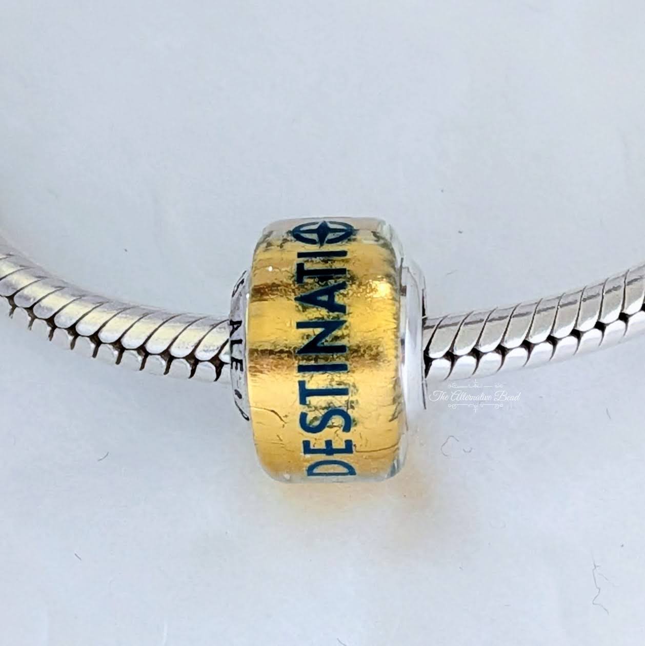 Disney x Pandora Disney Destination D23 2025 exclusive Murano Charm yellow; blue glass Bead by The Alternative Bead. Your Jewelry Retailer from Germany