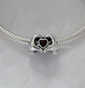 Disney x Pandora Mickey Mouse Heart Hands Charm silver; red sterling-silver; crystal Bead by The Alternative Bead. Your Jewelry Retailer from Germany