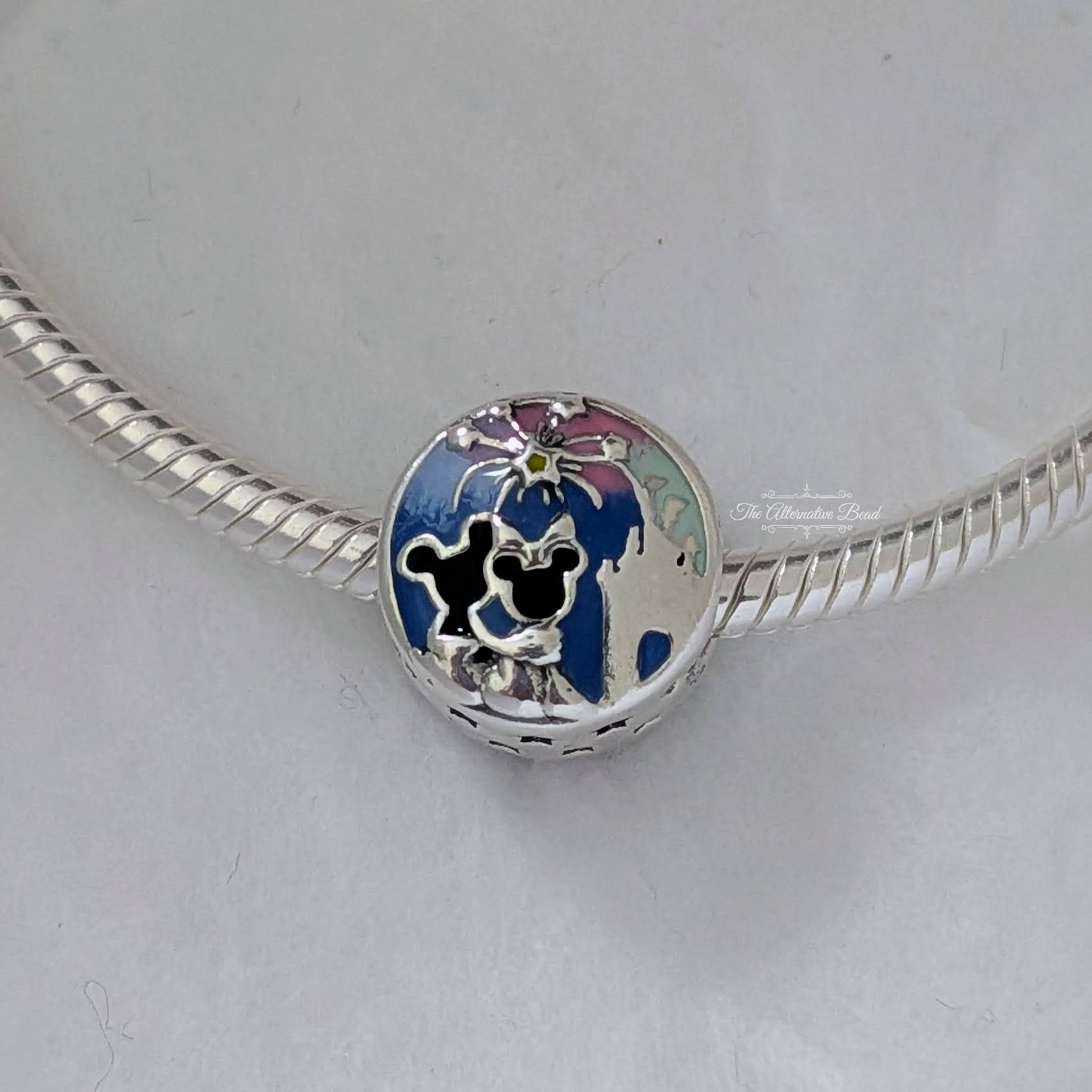 Disney x Pandora Happily Ever After Fireworks Charm blue and pink sterling-silver and enamel Bead by The Alternative Bead. Your Jewelry Retailer from Germany