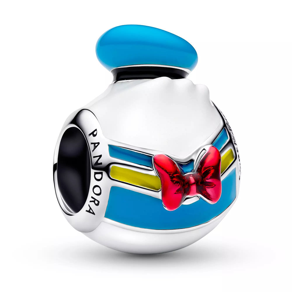 Disney x Pandora Donald Duck Icon Charm white & blue sterling-silver & enamel Bead by The Alternative Bead. Your Jewelry Retailer from Germany