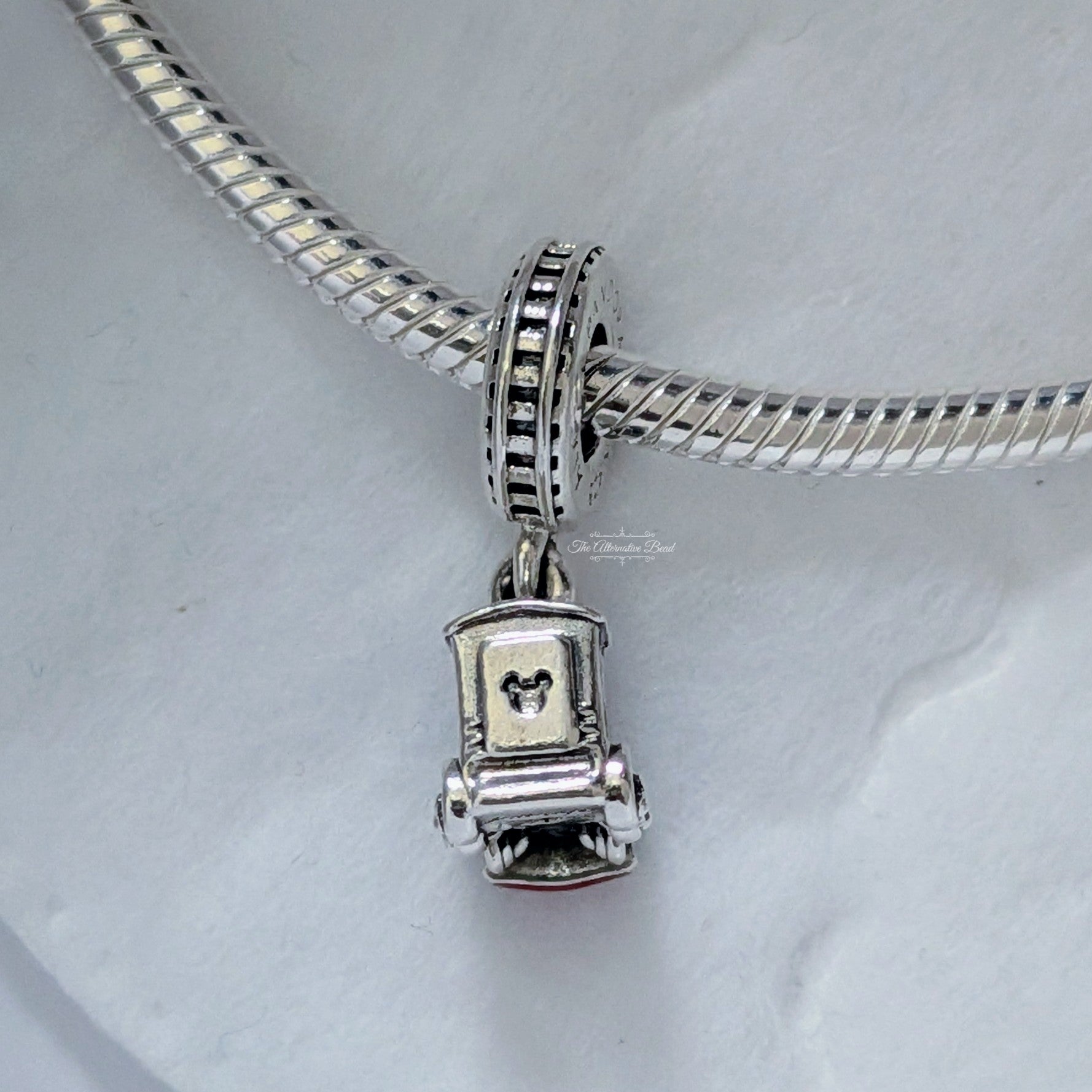 Disney x Pandora Walt Disney Train Dangle silver & red sterling-silver & enamel Dangle by The Alternative Bead. Your Jewelry Retailer from Germany