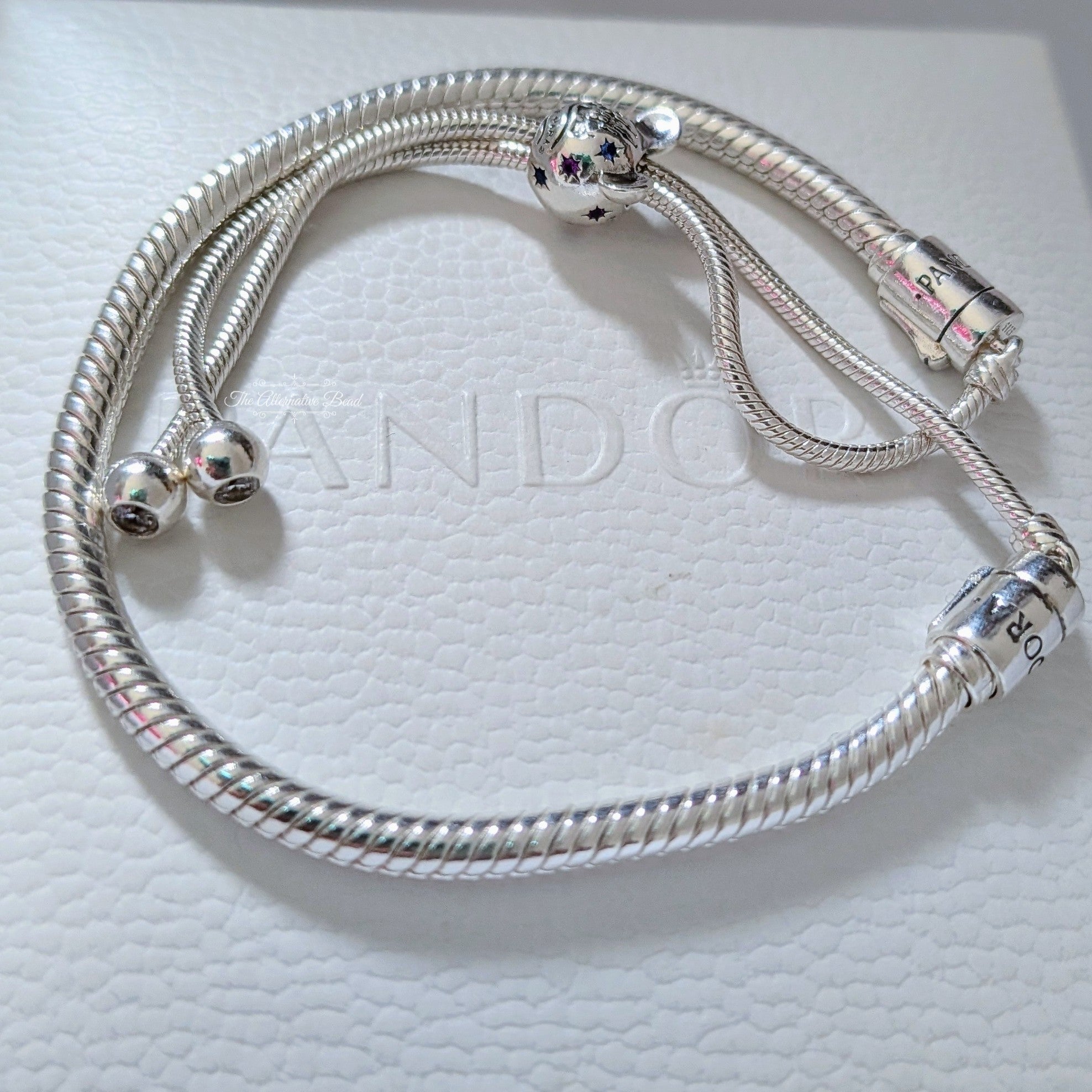 Disney x Pandora Mickey Mouse Snake Chain Slider Bracelet - TAB