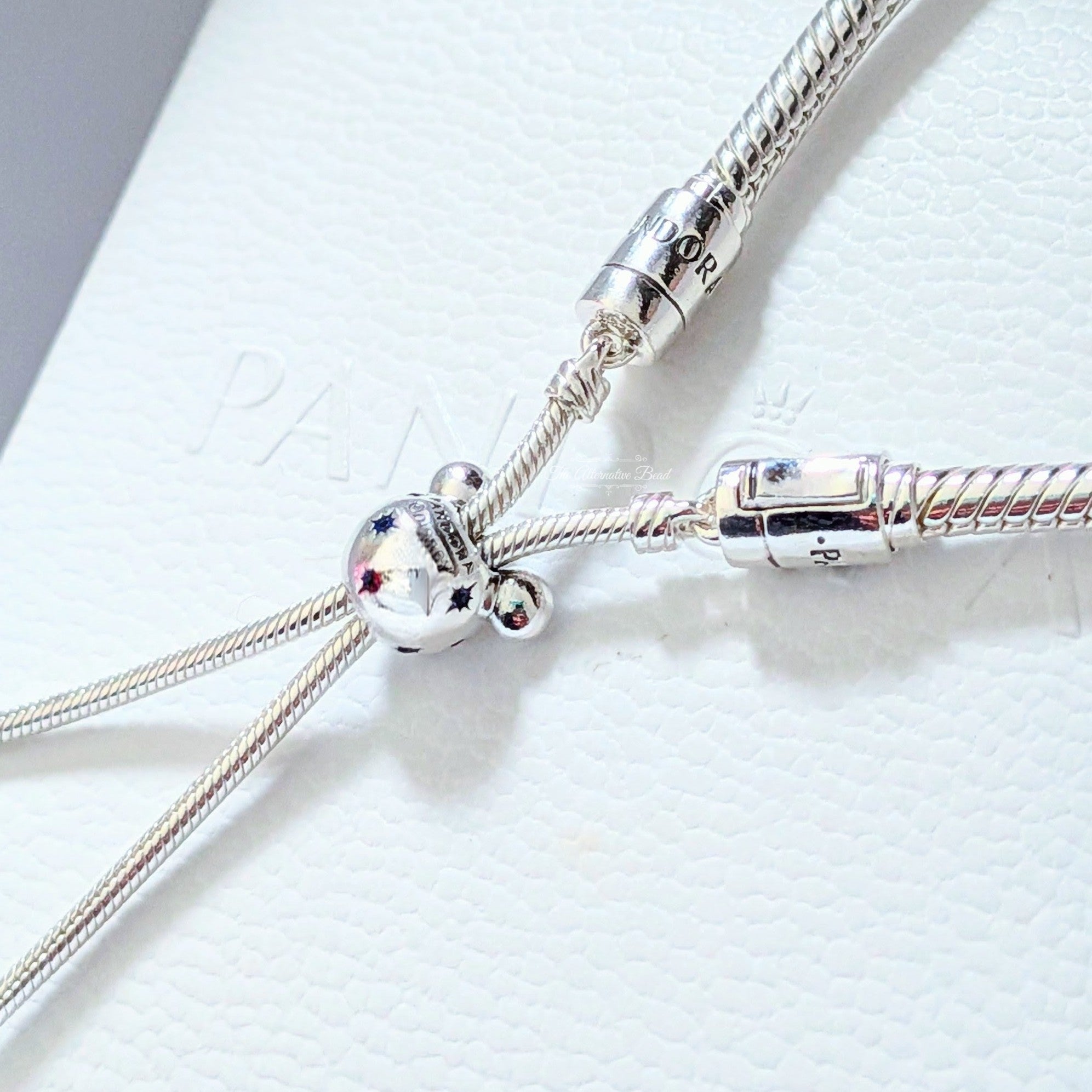 Disney x Pandora Mickey Mouse Snake Chain Slider Bracelet - TAB