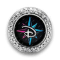 Disney x Pandora Disney Adventure World Logo Button Charm silver; purple; blue sterling-silver; enamel Bead by The Alternative Bead. Your Jewelry Retailer from Germany
