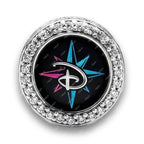 Disney x Pandora Disney Adventure World Logo Button Charm silver; purple; blue sterling-silver; enamel Bead by The Alternative Bead. Your Jewelry Retailer from Germany