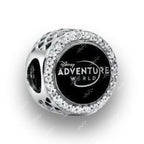 Disney x Pandora Disney Adventure World Logo Button Charm silver; purple; blue sterling-silver; enamel Bead by The Alternative Bead. Your Jewelry Retailer from Germany