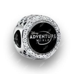 Disney x Pandora Disney Adventure World Logo Button Charm silver; purple; blue sterling-silver; enamel Bead by The Alternative Bead. Your Jewelry Retailer from Germany