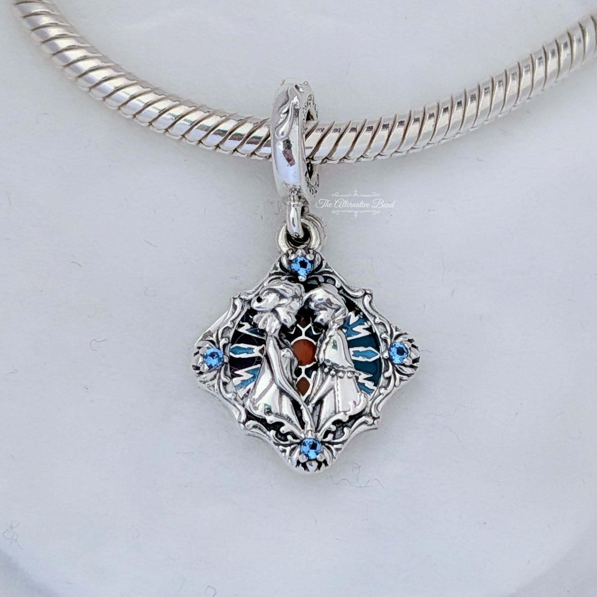 Disney x Pandora Disney World Of Frozen Double Dangle Charm silver; purple; blue sterling-silver; enamel Dangle by The Alternative Bead. Your Jewelry Retailer from Germany