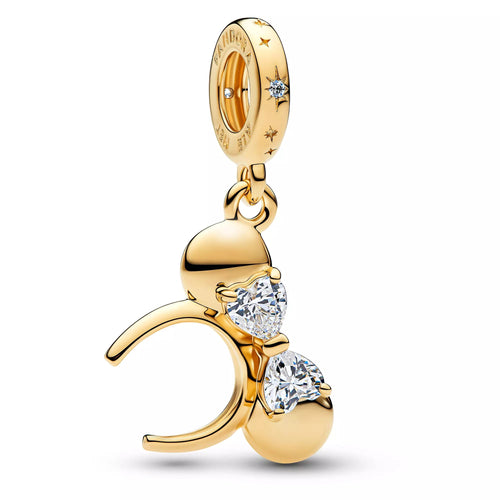 Disney x Pandora Minnie Mouse Ear Headband Dangle Charm gold gold-plated Dangle by The Alternative Bead. Your Jewelry Retailer from Germany