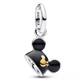 Disney x Pandora Mickey Mouse Mouseketeer Ear Hat Dangle Charm silver; black; gold sterling-silver; enamel; gold Dangle by The Alternative Bead. Your Jewelry Retailer from Germany